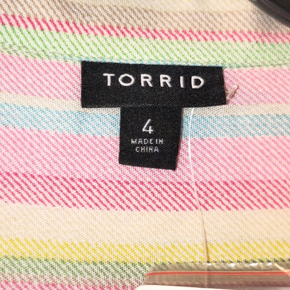 Torrid Lizzie Button-Up Long Sleeve Shirt Size 4X 26 - Picture 4 of 5